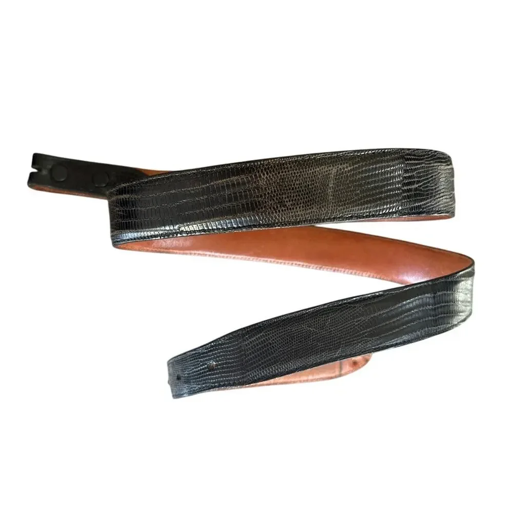 Pat Areias Lizard Belt in Black Size 40 Men or Women
